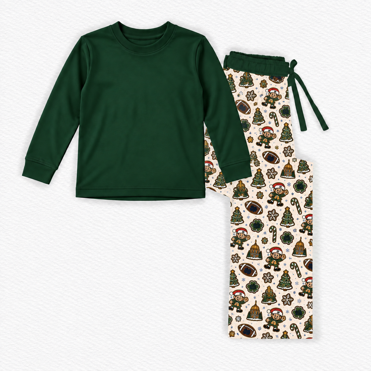 Champion Cookie Crew Lounge Pants with Solid Long Sleeve Top