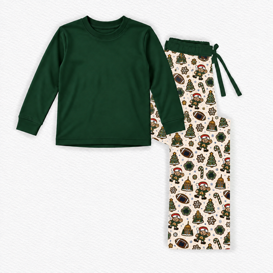 Champion Cookie Crew Lounge Pants with Solid Long Sleeve Top