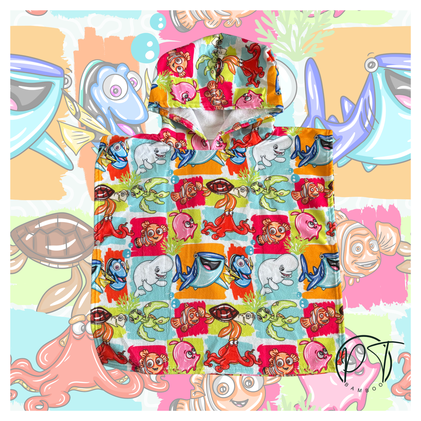 Neon Nautical Hooded Towel