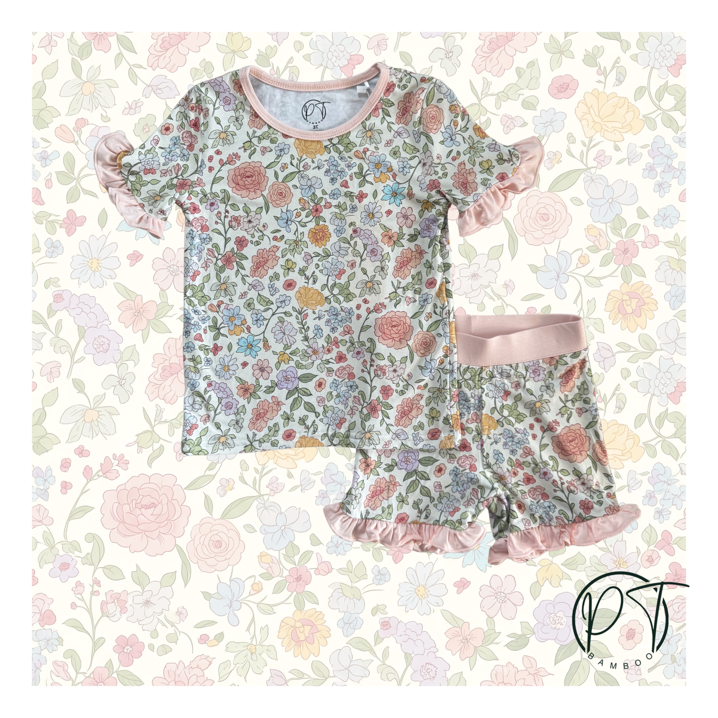 Mama’s Meadow Ruffle Short Set