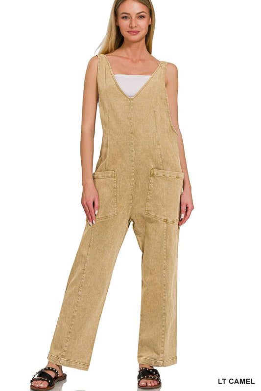 Casual Adjustable Strap Baggy Jumpsuit